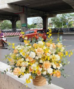 TD21 - Giỏ Hoa Mây Vàng