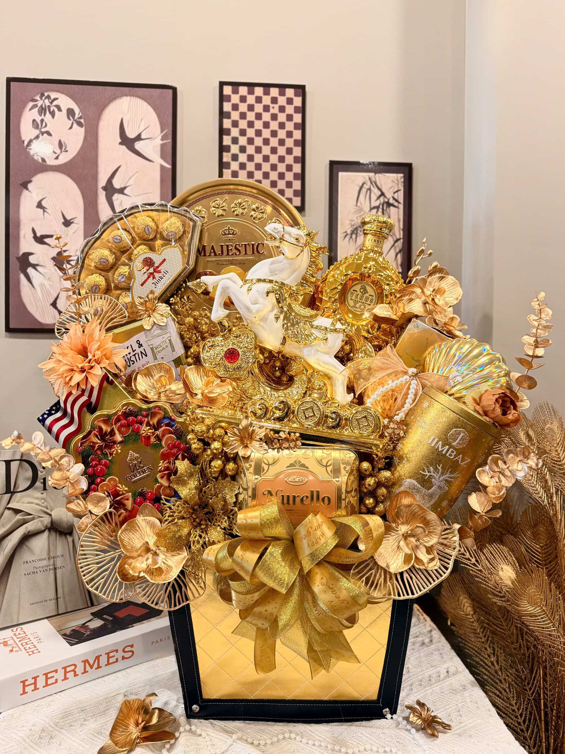 Giỏ Quà Tết Cao Cấp TDF4 – Sang Trọng, May Mắn & Thịnh Vượng 2026