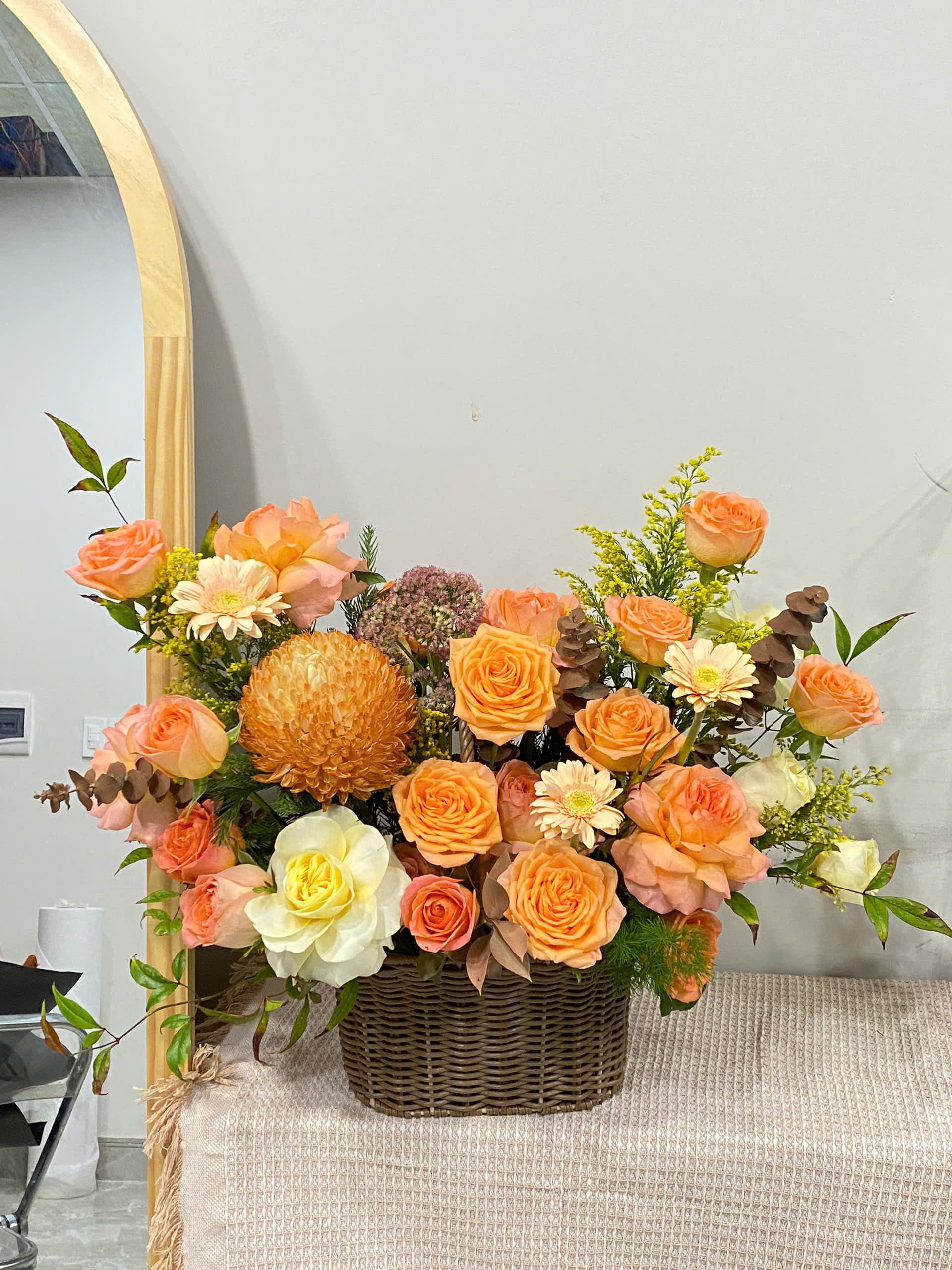 TD36 - Hoa Sinh Nhật Tone Cam